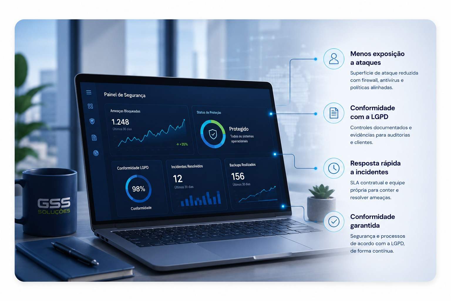 Painel de segurança da informação gerenciado pela GSS