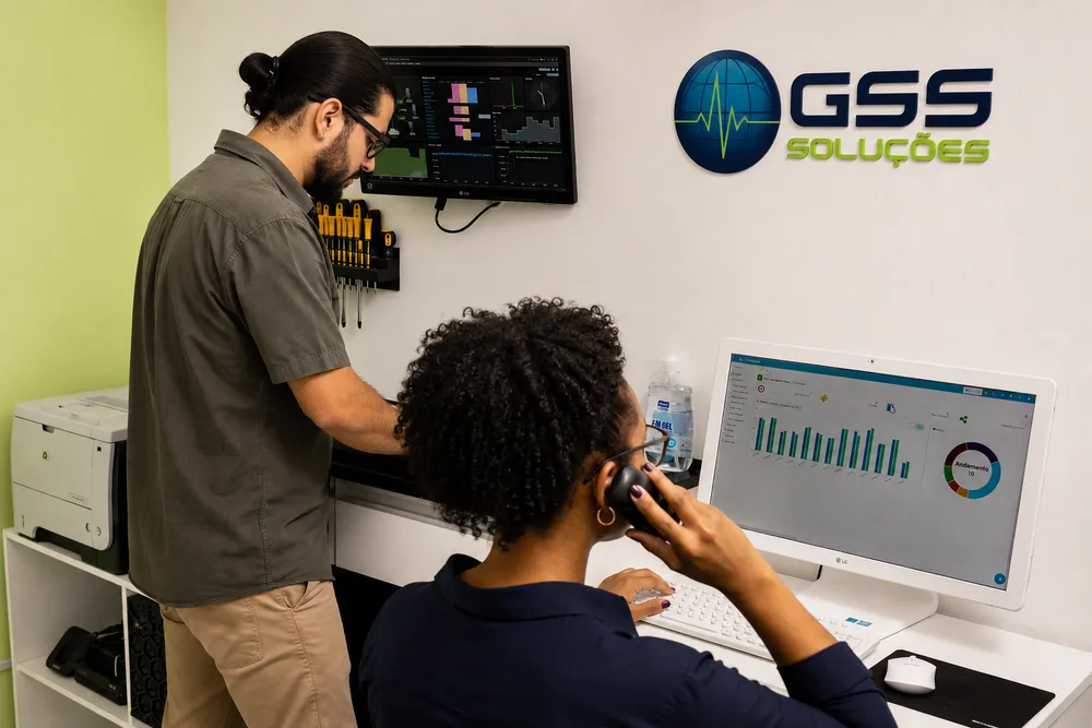 Equipe de suporte técnico da GSS em Campinas